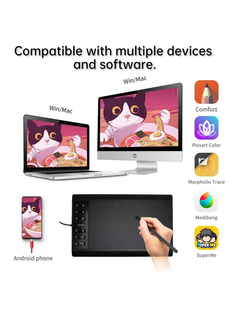 Drawing Tablet With Screen Artist 15.6 Pro Computer Graphics Tablet 120% Srgb With Battery Free Stylus Full Laminated Technology & Deco Mini7 Graphics Tablet - Image 2