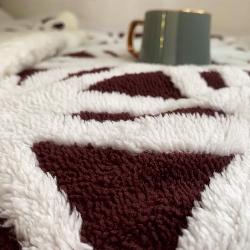 LOMAO Sherpa Fleece Blanket Fuzzy Soft Throw Blanket Dual Sided Blanket for Couch Sofa Bed (Rose Brown, 51"x63") - Image 5