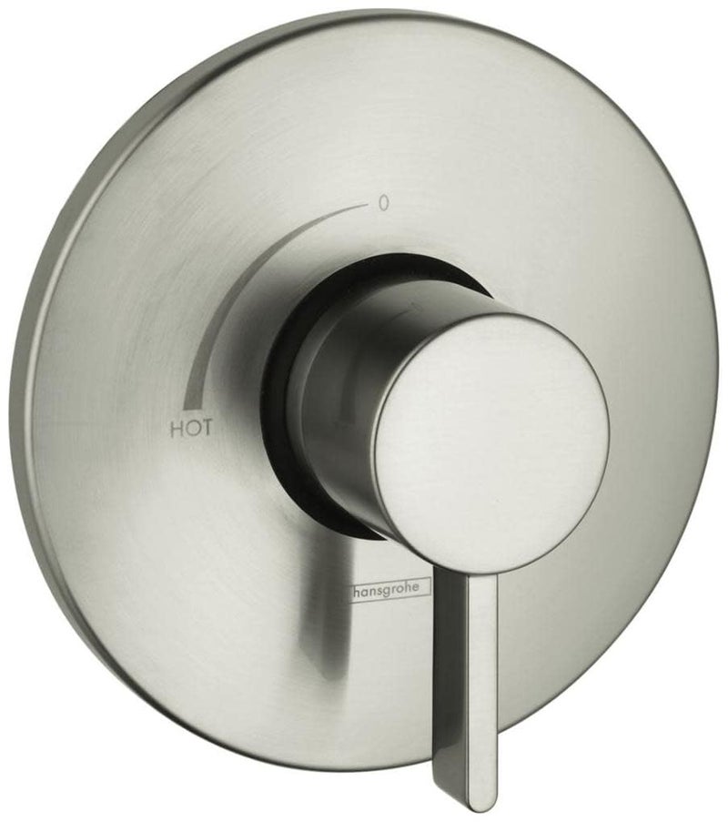 hansgrohe 4233820 S Pressure Balanced Valve Trim with Integrated Volume Control, Brushed Nickel - Image 1