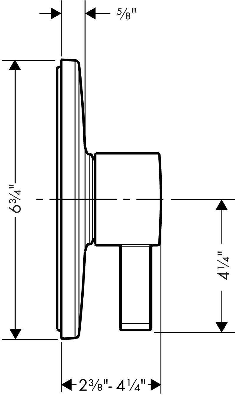 hansgrohe 4233820 S Pressure Balanced Valve Trim with Integrated Volume Control, Brushed Nickel - Image 4
