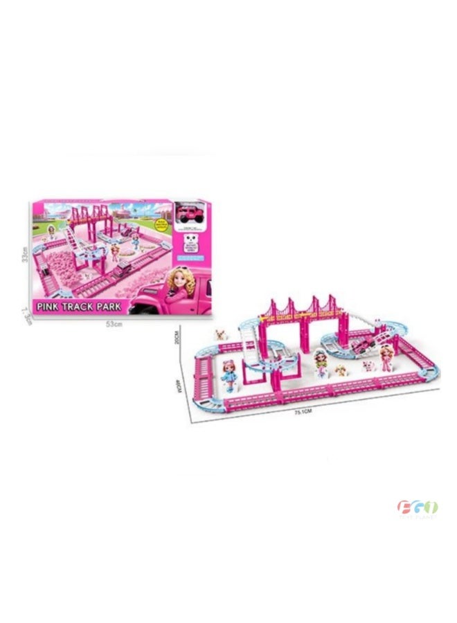 Pink Track and Park Toy Set - Image 2