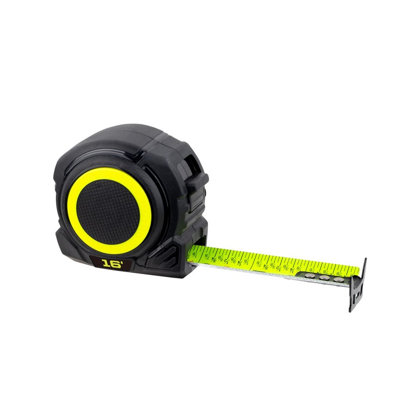 Komelon 16-Ft Retraction Control Tape Measure With Fraction Marks  Backside Printing  High Visibility Blade (Tc16) - Image 1