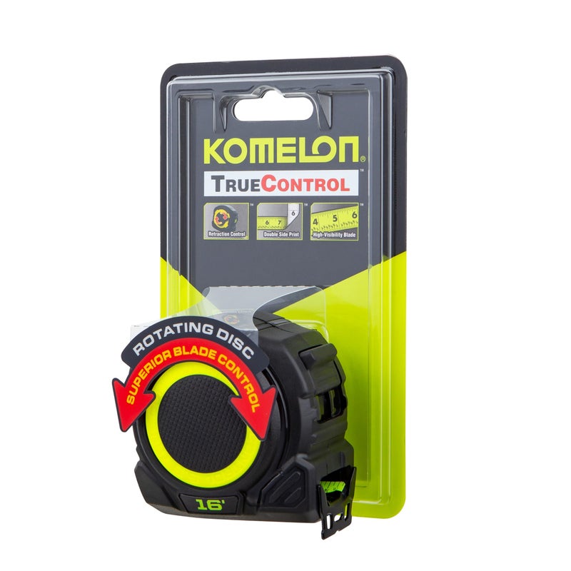 Komelon 16-Ft Retraction Control Tape Measure With Fraction Marks  Backside Printing  High Visibility Blade (Tc16) - Image 2