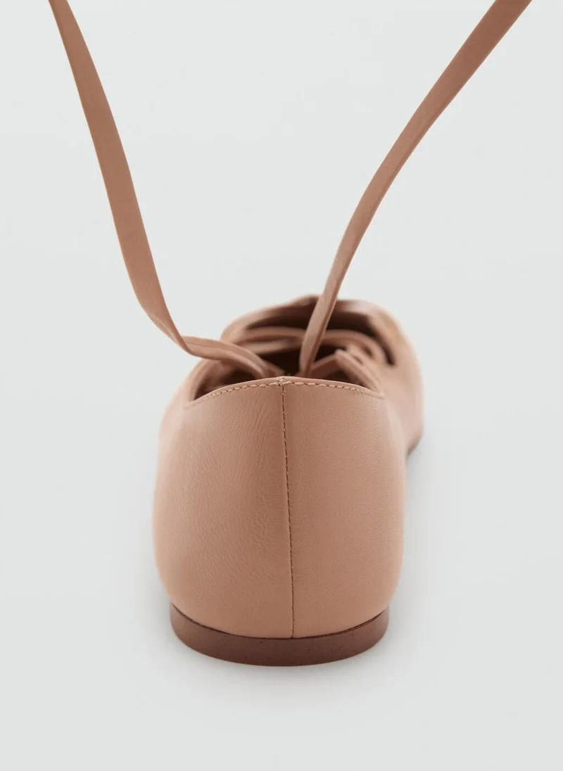 MANGO Crossed Straps Ballerina