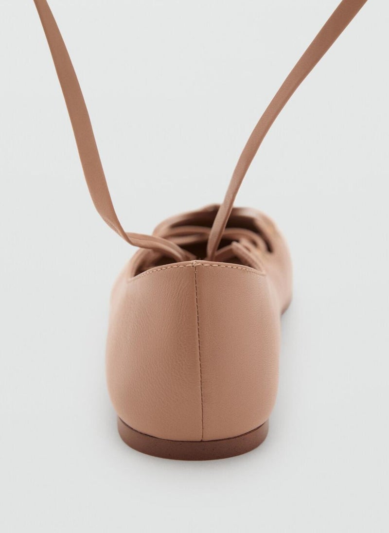 MANGO Crossed Straps Ballerina  - Image 3