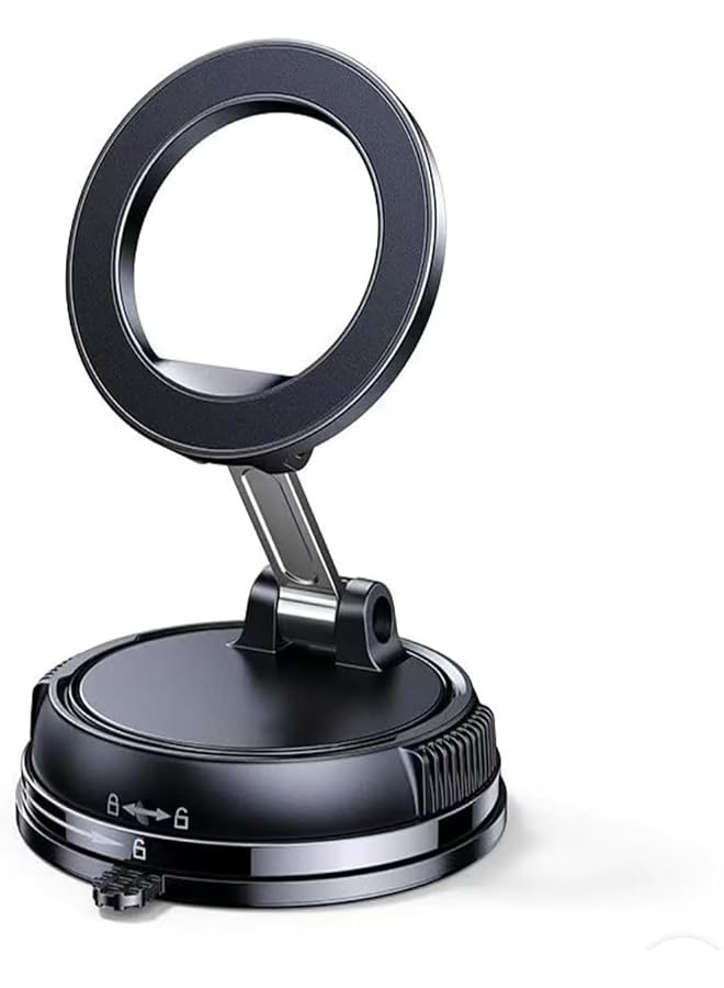 S-TOP Car Phone Mount, 360° Magnetic Vacuum Suction Cup Holder, Compatible for i-Phone, Adjustable Folding Arm for Mag/Safe Cell Phone Holders for Your Car/Gym/Mirror Mount Ultra Suction Cup Phone Mount - Image 1