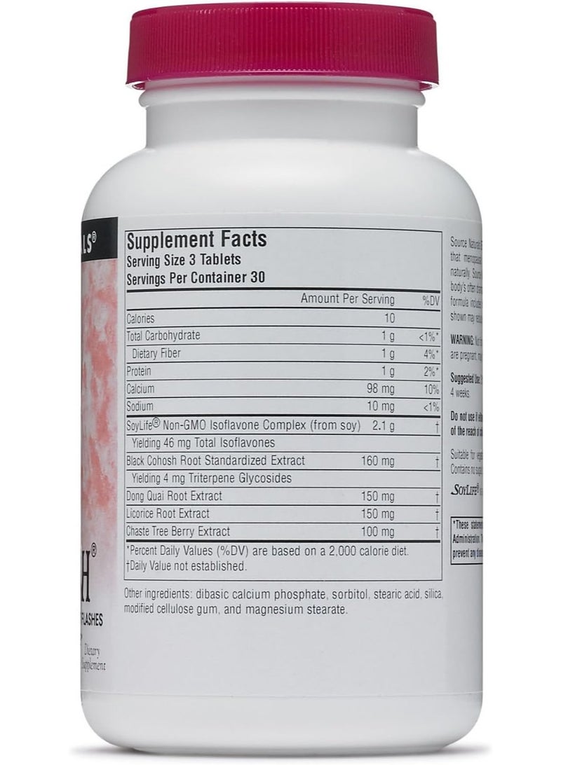 Source Naturals Hot Flash, 90 Tablets – Menopausal Symptom Support with Non-GMO Soy Isoflavones, Black Cohosh & More - Image 2
