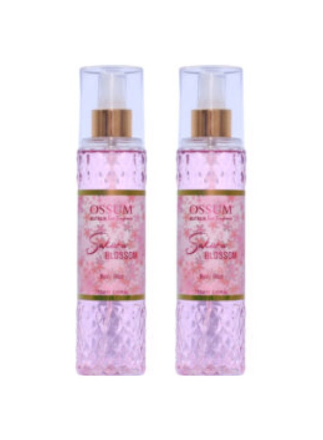 معطر للجسم برائحة زهر الكرز 250 مل، قطعتان