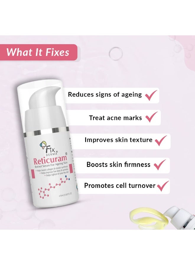 Fixderma Reticuram face cleanser 75ml & Retinol serum 15ml - Image 3