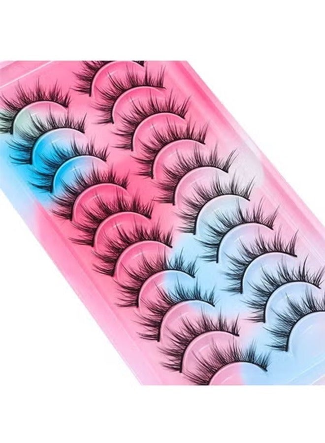 الإيمان بالعاطفة مانغا رمش 10 أزواج من الرموش وهمية منتفخ الطبيعية التي تبدو وكأنها مجموعة واحدة من الرموش الناعمة والحكمة مانغا الرموش - Image 5