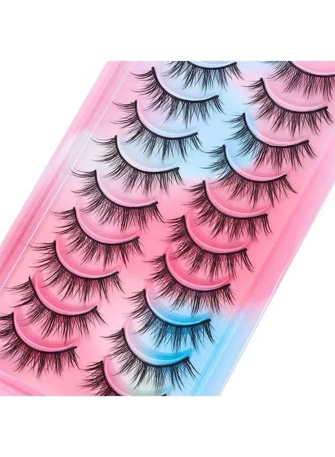 الإيمان بالعاطفة مانغا رمش 10 أزواج من الرموش وهمية منتفخ الطبيعية التي تبدو وكأنها مجموعة واحدة من الرموش الناعمة والحكمة مانغا الرموش - Image 2