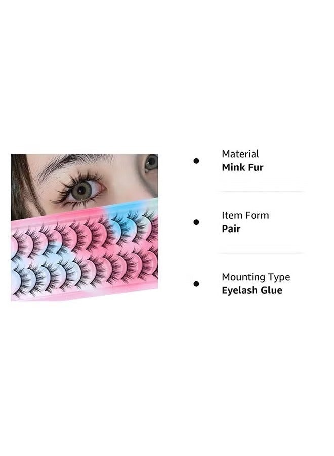 الإيمان بالعاطفة مانغا رمش 10 أزواج من الرموش وهمية منتفخ الطبيعية التي تبدو وكأنها مجموعة واحدة من الرموش الناعمة والحكمة مانغا الرموش - Image 3