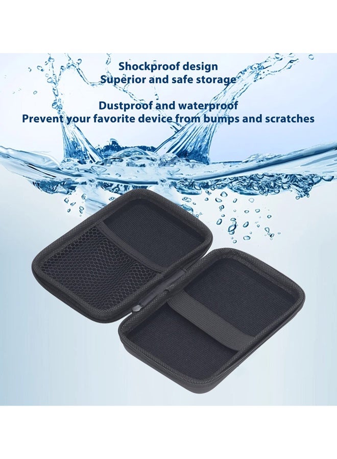Earbuds Protect Cases Wired Earphone Case Holder EVA Case Zipper Organizer Small with Mesh Pocket for USB Cable Earphones Protective Case Cover For External HDD Power Protect Case Black - Image 5