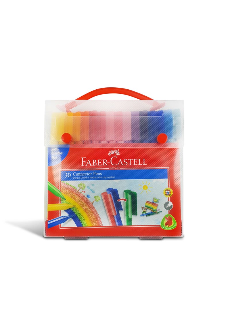 FABER-CASTELL Faber Castell Connector Felt Pen 30 Color In A Case, CONNECTOR COLOUR, 155077  - Image 1