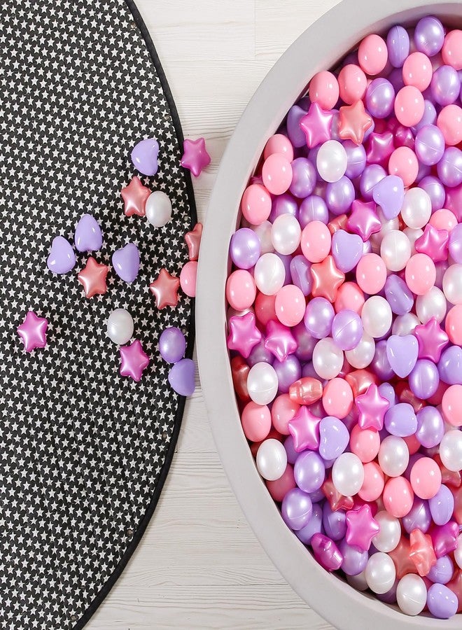 جوجوسو كرات GOGOSO Star Ball Pit، كرات بلاستيكية ملونة مقاومة للكسر وخالية من مادة BPA، مثالية للعب الأطفال الصغار، لتزيين حفلات الكريسماس، لافتة سوار صداقة عملاقة، أحمر بنفسجي، 50 كرة مقاس 2.15 بوصة. - Image 5