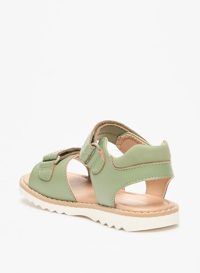 JUNIORS Boys Textured Sandals With Hook And Loop Closure