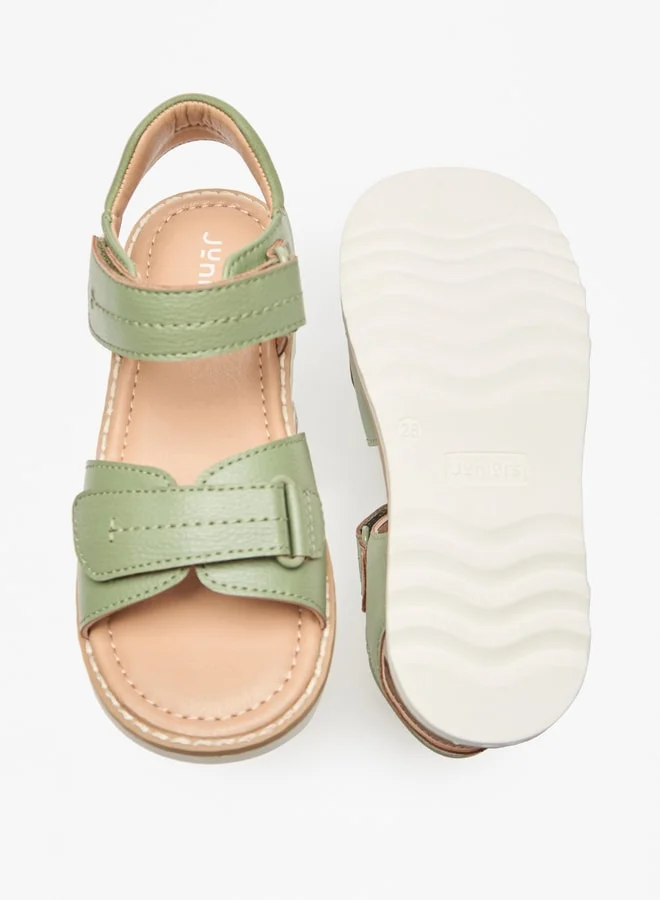 JUNIORS Boys Textured Sandals With Hook And Loop Closure