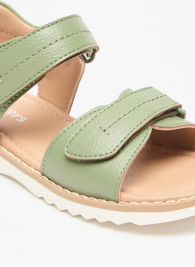 JUNIORS Boys Textured Sandals With Hook And Loop Closure