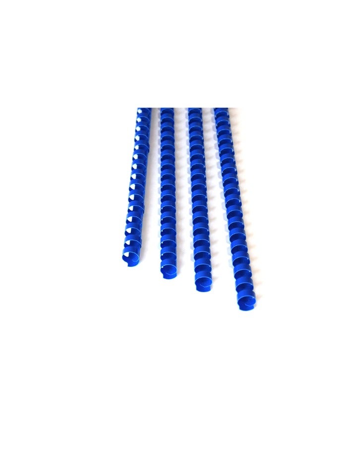 Kalon 16MM Plastic Spiral Binding Ring BLUE 21 holes For A4 Book and Notebook,Paper Office & School Pack Of 100Pcs  - Image 1