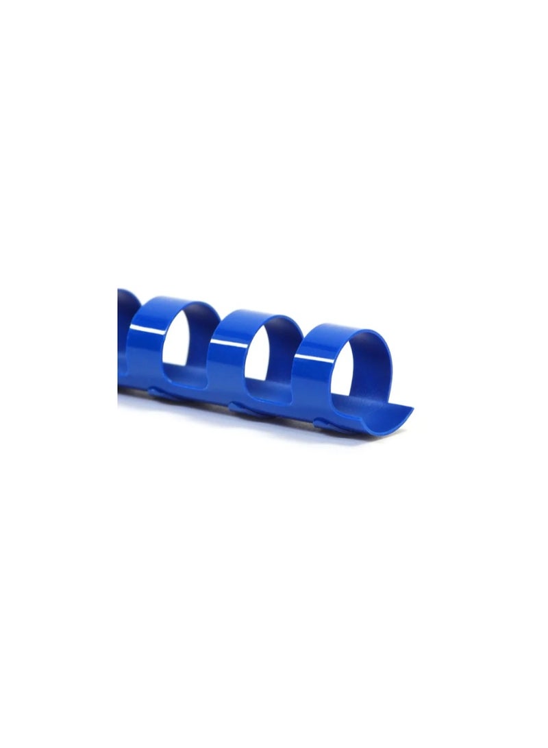 Kalon 16MM Plastic Spiral Binding Ring BLUE 21 holes For A4 Book and Notebook,Paper Office & School Pack Of 100Pcs  - Image 2