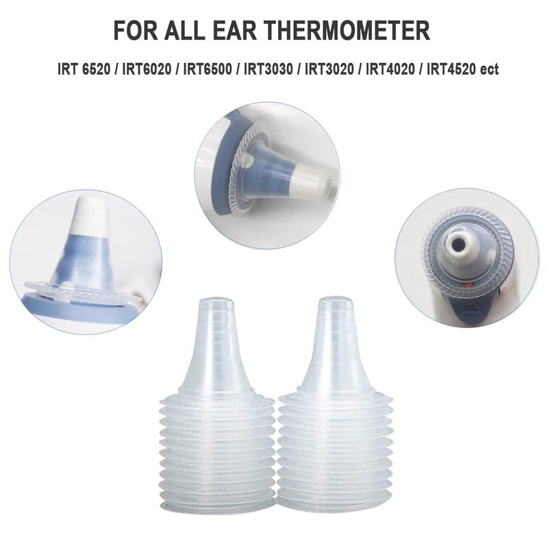 MOZEEDA 100pcs-Disposable Ear Thermometers Probe Covers, Soft Ergonomic Earmuffs Non Contact Ear Replacement Ear Thermometer Lens Filters for All Braun Digital Thermometers Sleeve - Image 4