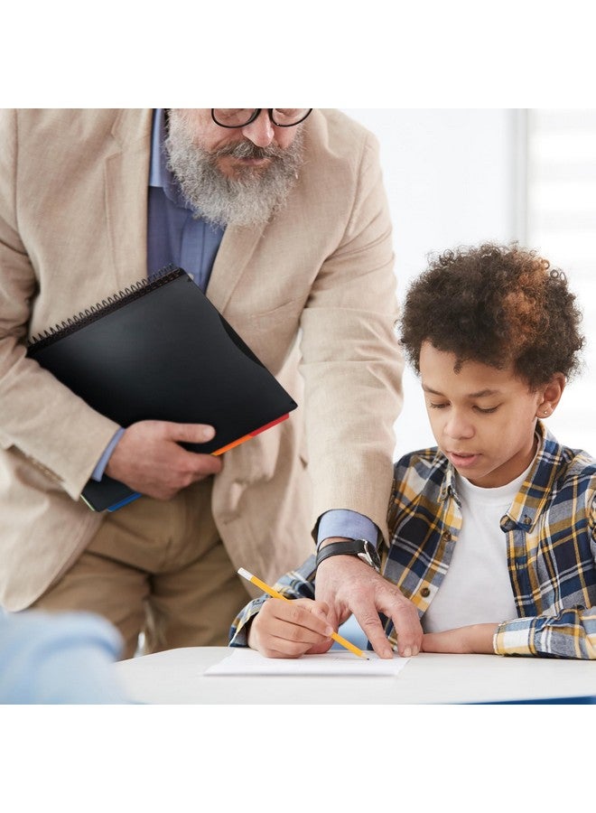 سامسيل منظم بولي 10 جيوب مع 5 مجلدات فواصل للملفات، حجم الحروف، غطاء أمامي قابل للتخصيص، جيب داخلي بسحاب، علامات تبويب قابلة للكتابة بألوان متنوعة، مجلد بلاستيكي مع جيوب - Image 4