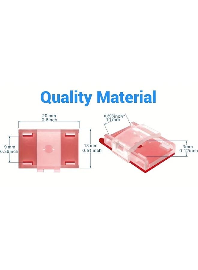 100pcs LED Strip Light Mounting Clips with Self Adhesive Tape for 8 10mm Lights Waterproof - Image 3