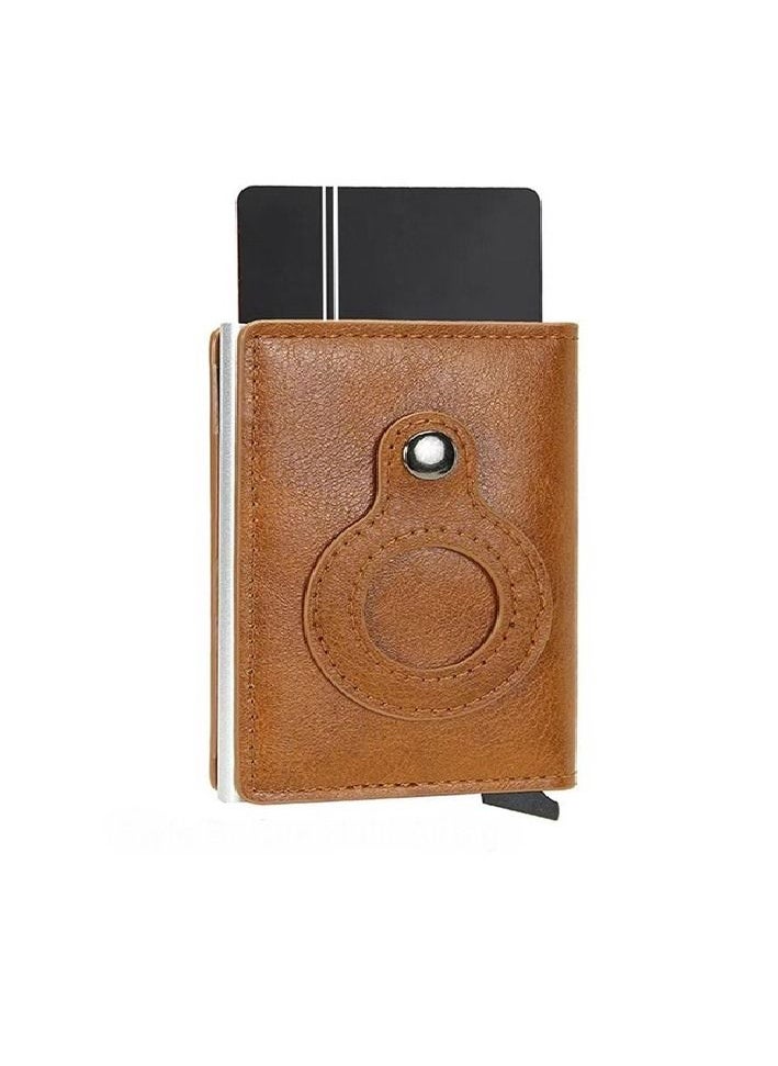 Generic - AirTag Wallet for Men Card Holder RFID   Blocking Smart Air Tag Leather Wallet with Apple Airtag Holder - Image 1
