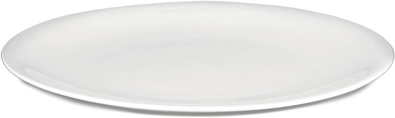 ALESSI أطباق طعام تصميم أليسي الكلاسيكية من البورسلين العظمي 4 قطع بيضاء كبيرة - Image 1