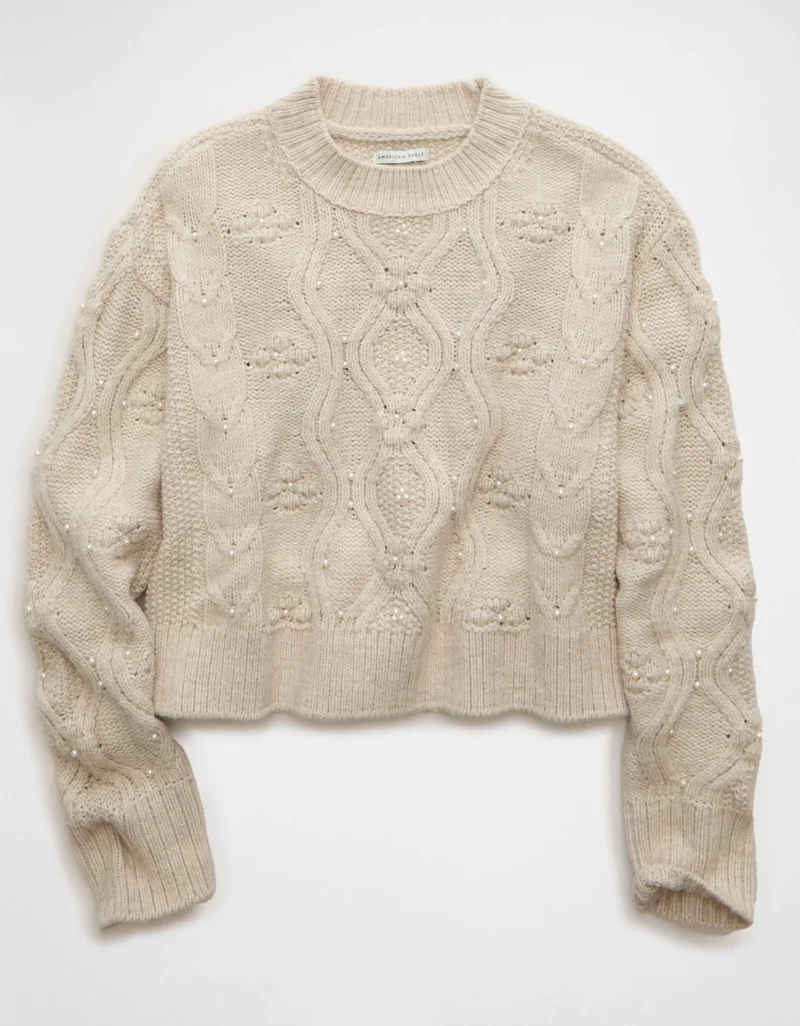 American Eagle AE Snow Stopper Cropped Sweater