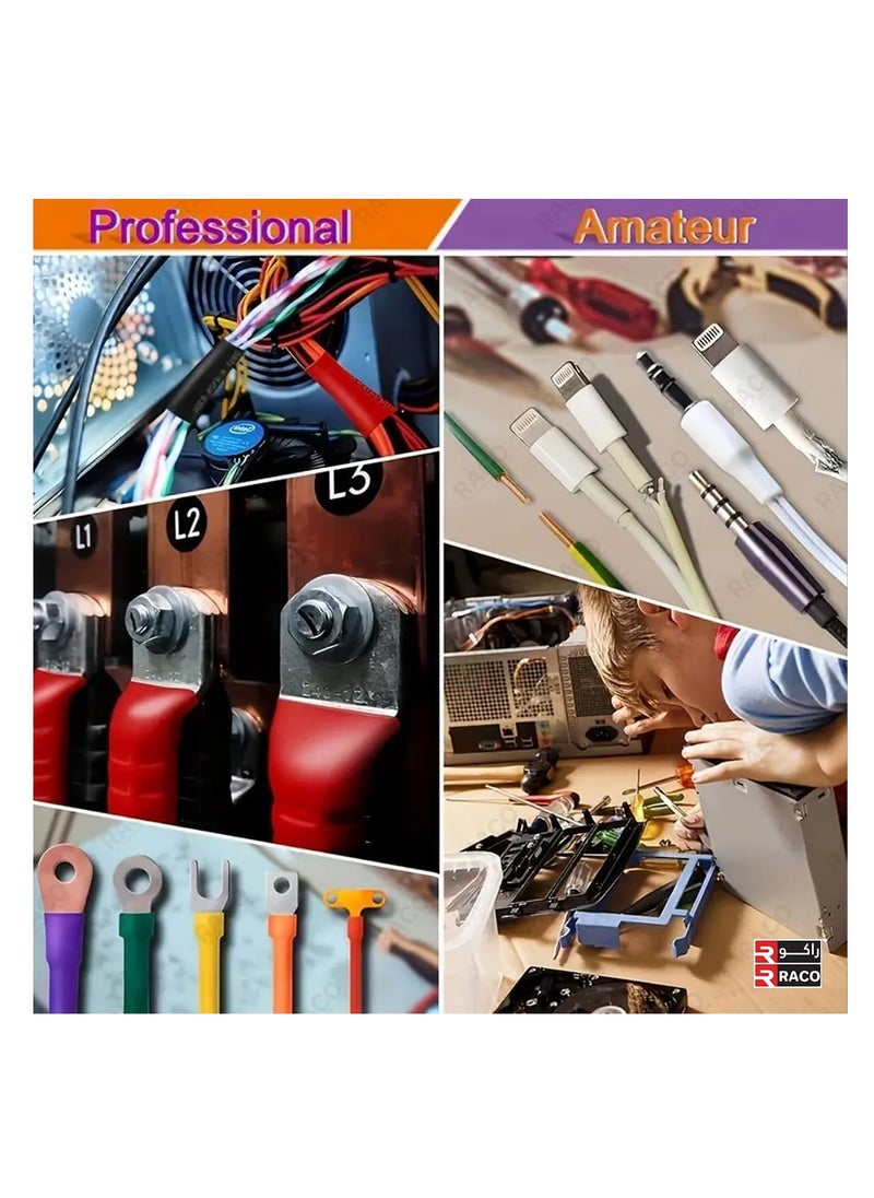 Hot Air Heat Gun 300W Electric Power Tool Embossing Multi-Purpose Heating Shrinkable Wire Shrinking Wrap Tubing Wire Connect Cover Protection with Heat Shrink Tube 328pcs