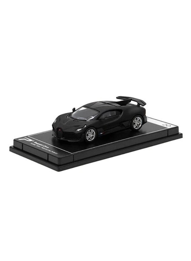PosterCars 1:64 Scale Bugatti Divo Nocturne Black Hypercar – Hypercar League Collection No. 20 Diecast Model Car - Image 1