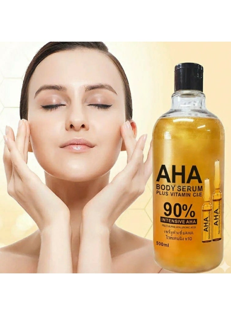 آها سيروم الوجه والجسم بحمض ألفا هيدروكسي مع فيتامين سي وإي - 500 مل - Image 1