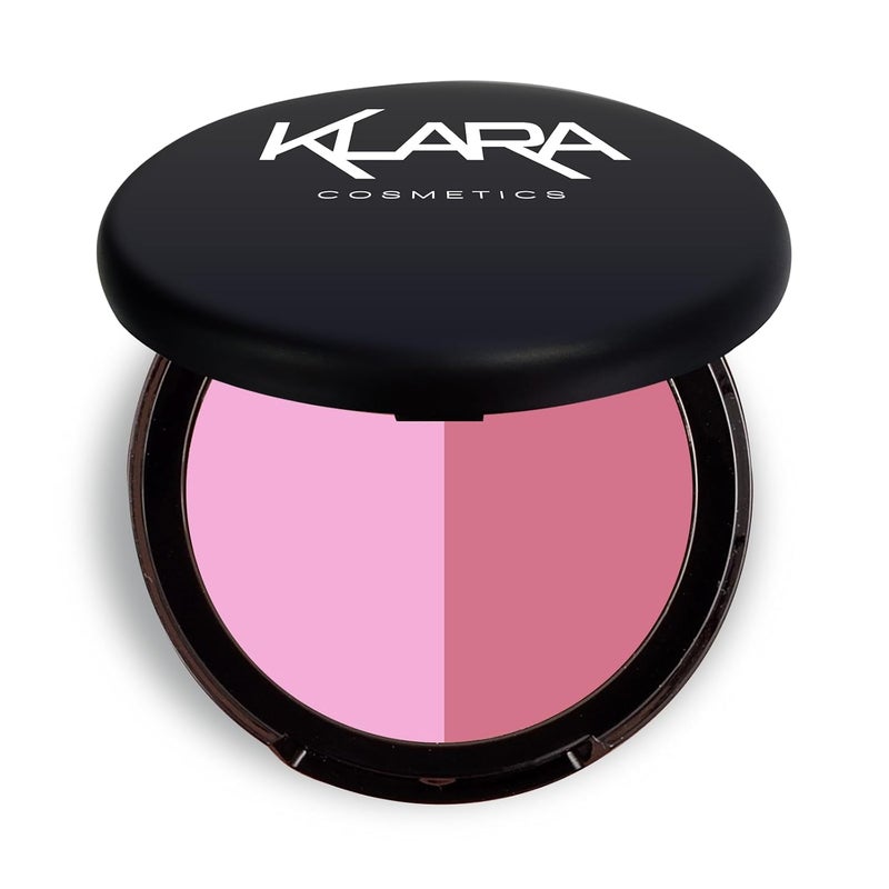 Klara Cosmetics Shy Blush  Blush for Cheeks  Buildable Cream Blush  Lightweight Powder Blush  MultiUse Palette for Cheeks and Eyes  05 oz