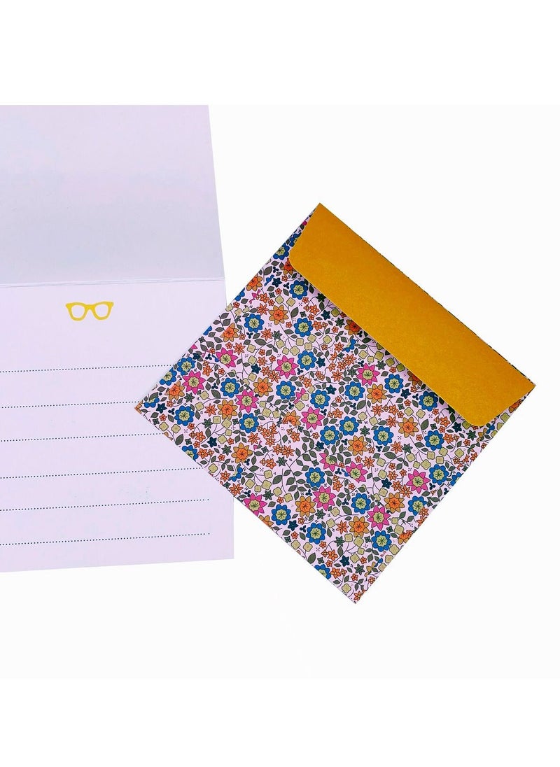 Greeting Card for Him with 3D Wooden Embellishment and Coloured Envelope 10cm