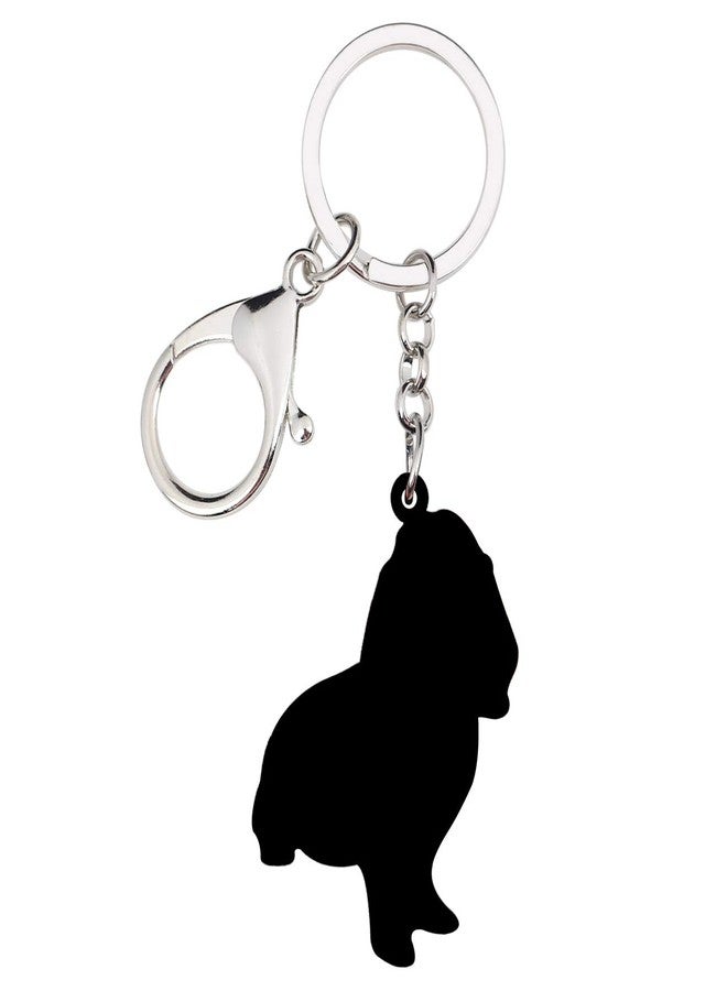 NEWEI Acrylic Basset Hound Keychain Gifts Cute Pets Key Chain Keyrings for Women Girls Bag Purse Accessories Charms (Brown) - Image 5