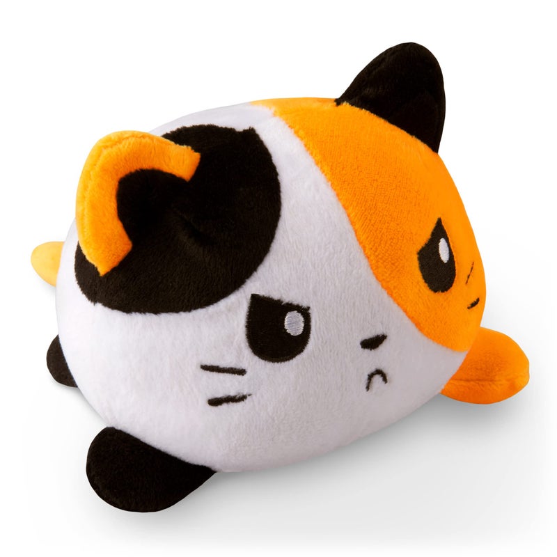 TeeTurtle - The Original Reversible Cat Plushie - Calico - Cute Sensory Fidget Stuffed Animals That Show Your Mood - Image 1