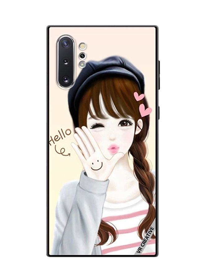 VR CREATIVE Protective Case Cover For Samsung Galaxy Note10 Plus 5G Hello Girl Design Multicolour - Image 1