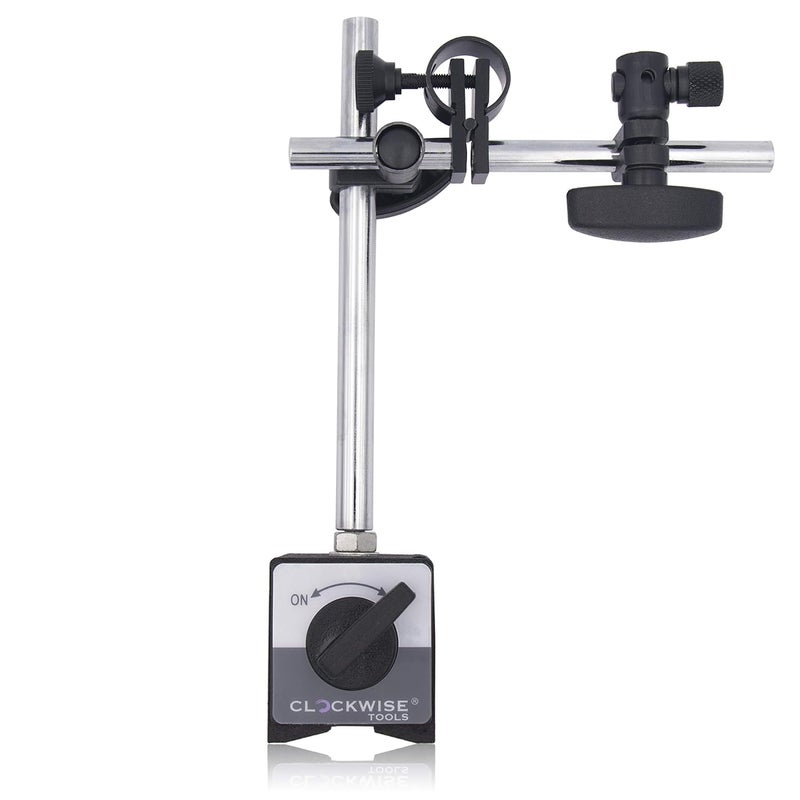 Clockwise Tools MGBR-02 Magnetic Base Stand for Digital Dial Indicator Gauge 176lbs Max Pull - Image 1