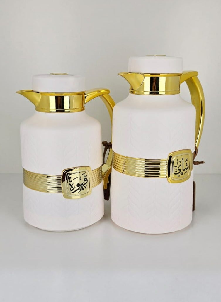 Thermos Flask 2Pc Glass Insert 1L For Tea Coffee Modern Thermos Flask With Handle Keep Hot Tea Coffee More Then 10Hour By Damanhoor