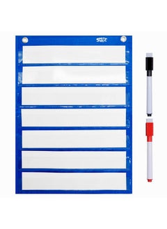 Magnetic Pocket Chart With 10 Dry Erase Cards For Standards,Daily Schedule,Activities,Class Demonstrations (Blue) - pzsku/ZB1771130EE59DB29D1F6Z/45/_/1735214573/06333208-09fc-44f2-aedf-2d1c77b8618e