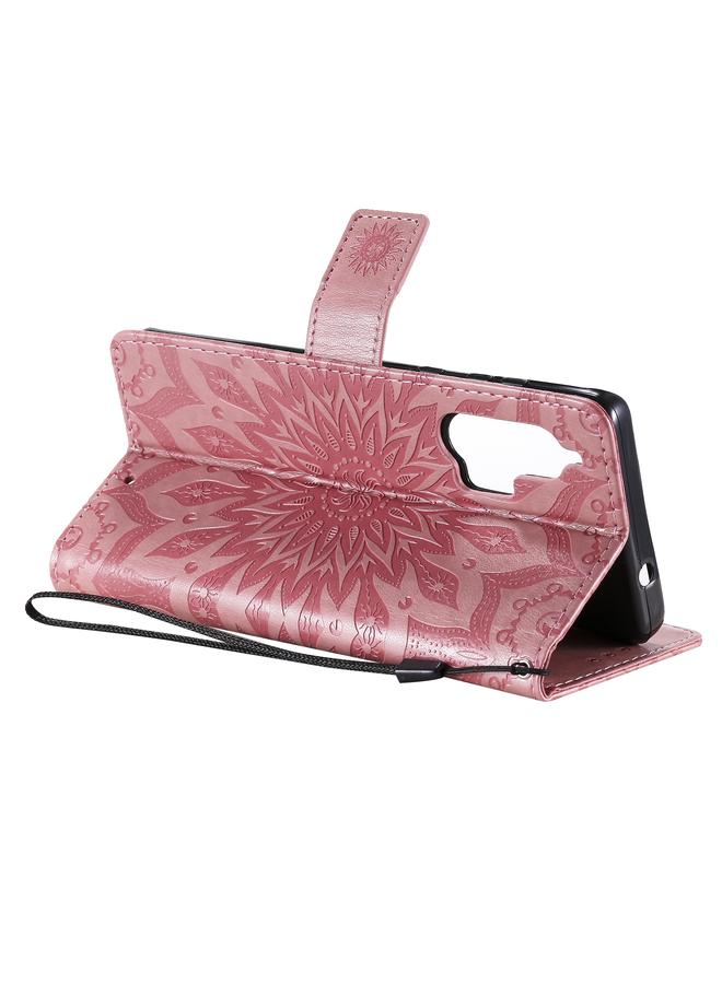 S-TOP Case For Motorola Edge Plus Pressed Printing Sunflower Pattern Horizontal Flip PU Leather Case with Holder & Card Slots & Wallet & Lanyard - Image 5