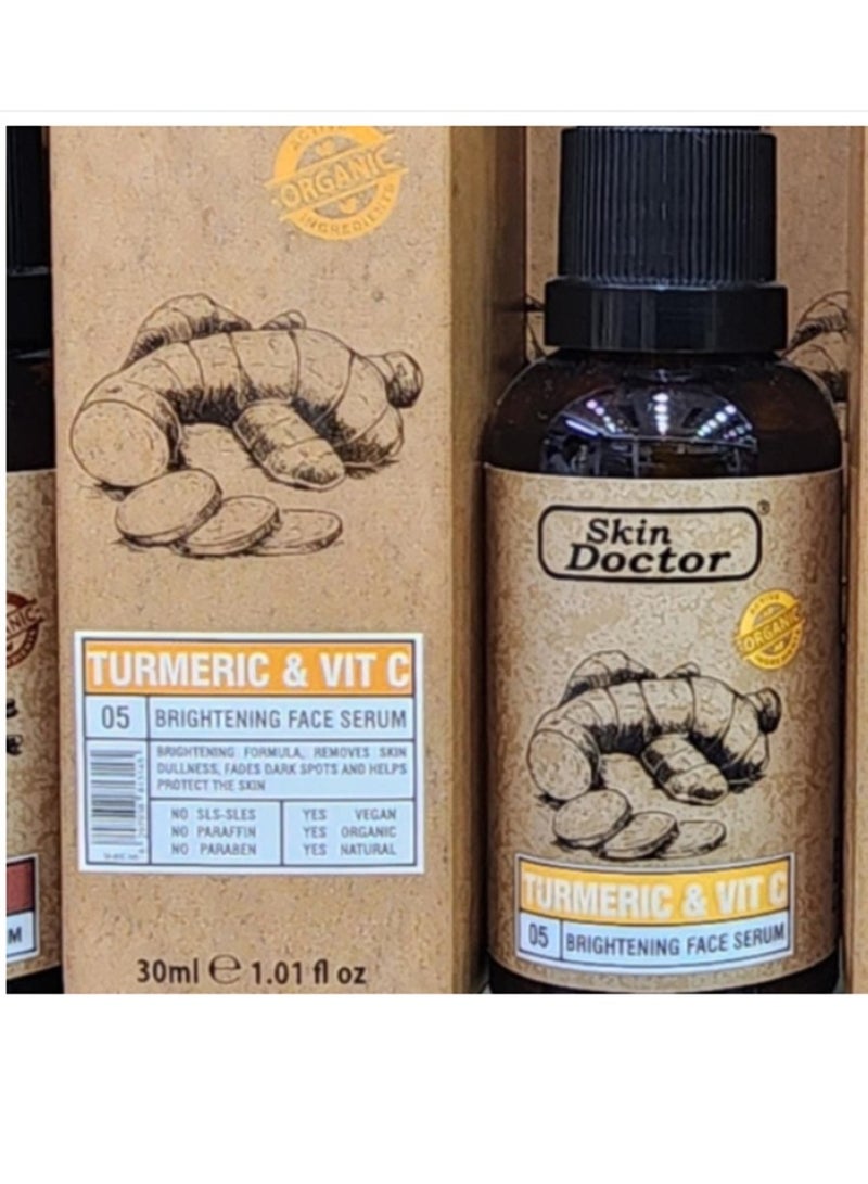 Skin Doctor Organic Turmeric & Vitamin C Brightening Serum 30ml - Image 2