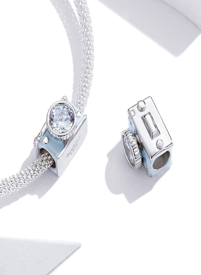 WOSTU Camera Charm 925 Sterling Silver Bead Charms for Bracelets for Women Teens Fit Charms Braceletes Gifts for Thanksgiving Christmas for Women - Image 4