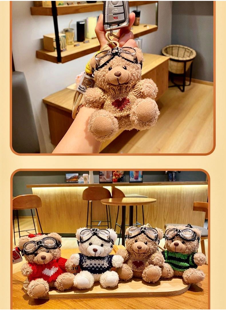 Generic Ramadan Special Brown Teddy Bear Keychain - Ultra Soft Plush Bag Charm for Girls, School & Travel Accessories, Hypoallergenic Mini Gift for Women & Kids (11cm)  - Image 5