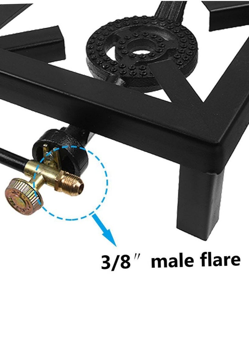 A TO Z Heavy Duty Black Cast Iron Gas Burner Stove – 3 Burners – Large Size: 70x24.5 cm – Ideal for Indoor and Outdoor Cooking – Durable and Efficient  - Image 4