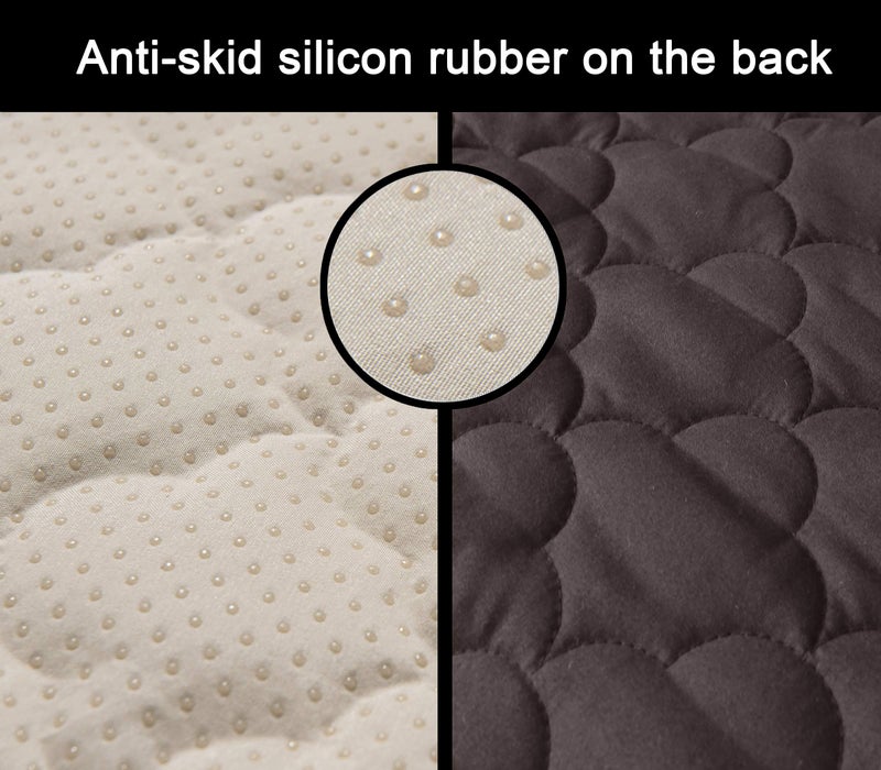 CHHKON 100% Waterproof Sofa Cover Pet Furniture Protectors for Sofas Couch Covers for Dogs Sofa Cover with Side Pockets (Chocolate, 68'') - Image 4