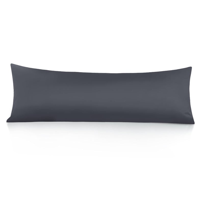 Leeden Body Pillow Cover 100 Cotton 800 Thread Count Pillowcase Soft Breathable Long Pillow Case for Adults Envelope Closure Grey21x 54