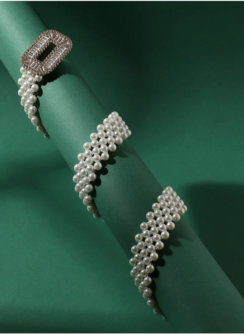صوص هاوت White Solid Waist Belt