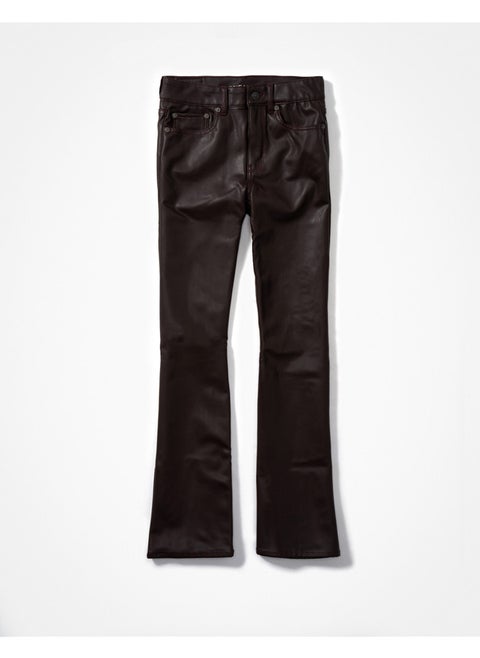 AE Stretch Vegan Leather Super High-Waisted Flare Pant